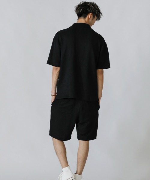 ADMIX/ATELIER SAB MEN（アドミックスアトリエサブメン）の「【Lounge wear】ビッグワッフル ／ リラックス イージー ショーツ（その他パンツ・メンズ・ブラック/ベージュ/ネイビー・48/50/52）」の4枚目の写真