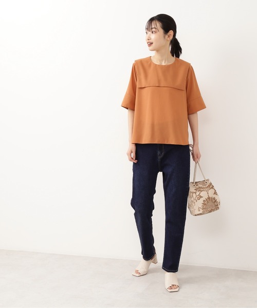 NATURAL BEAUTY BASIC（ナチュラルビューティーベーシック）の「テーパードデニム/0171230872（その他パンツ・レディース・ネイビー・SMALL/MEDIUM/X-SMALL）」の2枚目の写真