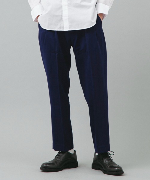 Viktor Rolf ヴィクター ロルフ ダブルタックストライプスラックス Navy Viktor Rolf ヴィクター ロルフ のその他パンツ Viktor Rolf ヴィクター ロルフ ダブルタックストライプスラックス Navy パンツ Texture Texture Viktor Rolf ヴィクター ロルフ の