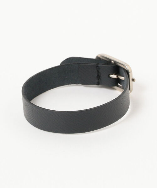 BEAMS LIGHTS(ビームスライツ)の「BEAMS LIGHTS / レザー ナロー ブレスレット(ブレスレット・メンズ・ベージュ/ブラック・ONE SIZE)」の3枚目の写真