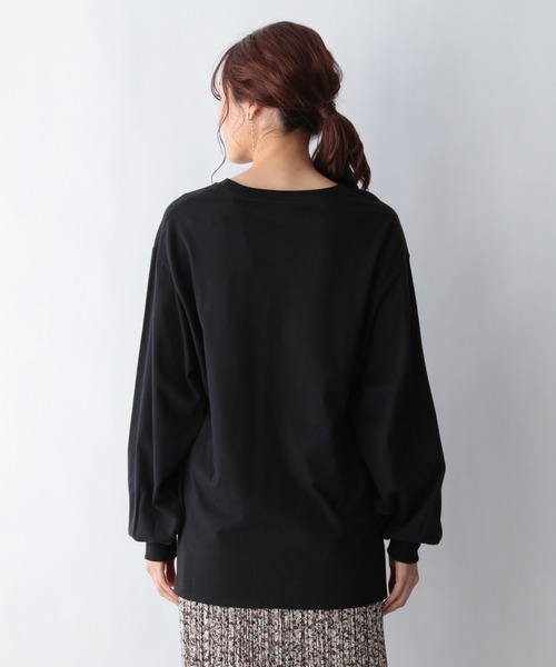 GLOBAL WORK（グローバルワーク）の「袖ボリュームロンＴ/957150（Tシャツ/カットソー・レディース・ホワイト/ブラック/その他/ダークグレー/キャメル・MEDIUM/LARGE）」の7枚目の写真