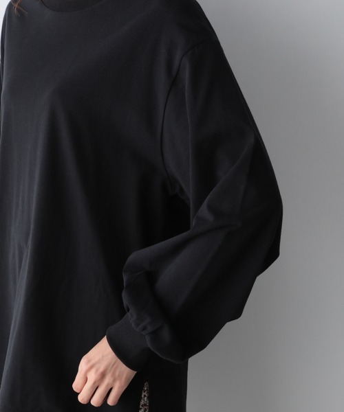 GLOBAL WORK（グローバルワーク）の「袖ボリュームロンＴ/957150（Tシャツ/カットソー・レディース・ホワイト/ブラック/その他/ダークグレー/キャメル・MEDIUM/LARGE）」の11枚目の写真