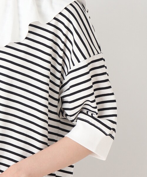 Cutie Blonde(キューティーブロンド)の「◆【S-L】前後2WAYフリルカラープルオーバー(Tシャツ/カットソー・レディース・ピンク系/ブラック/ホワイト系5/ライトベージュ/ベージュ系2・01/03/02)」の13枚目の写真