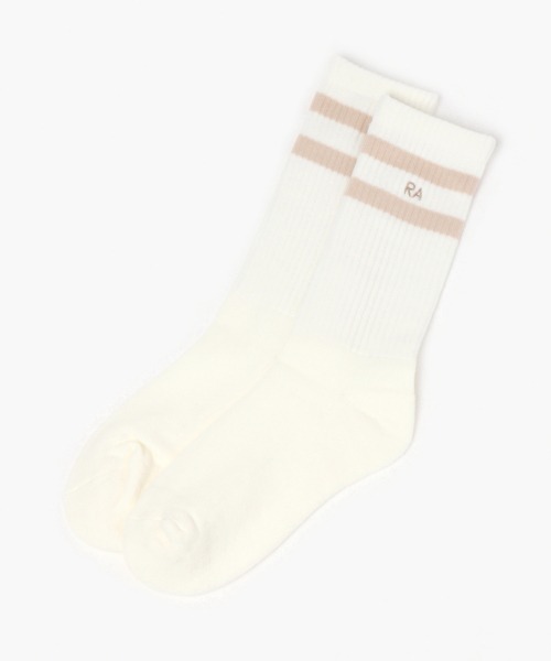 repipi armario(レピピ アルマリオ)の「ラインリブロングソックス(ソックス/靴下・キッズ・ホワイト/ブラック/ベージュ/ラベンダー/サックスブルー/レッド・FREE)」の4枚目の写真