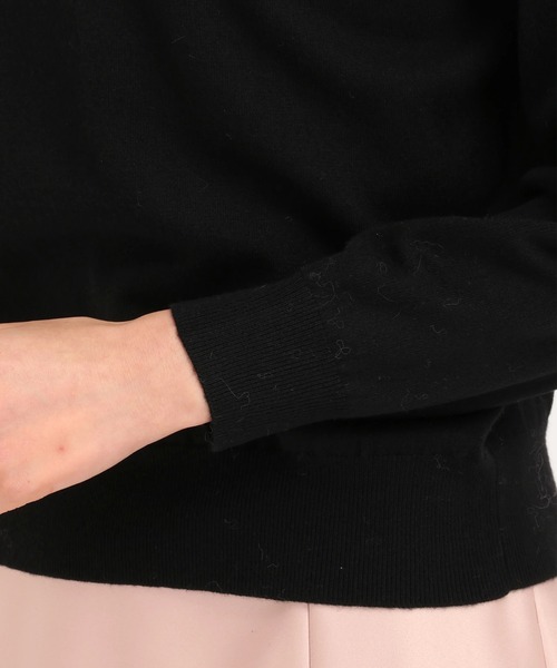 STRAWBERRY-FIELDS（ストロベリーフィールズ）の「プティローザ　ニット（ニット/セーター・レディース・ブラック/チャコールグレー/キナリ・2）」の6枚目の写真