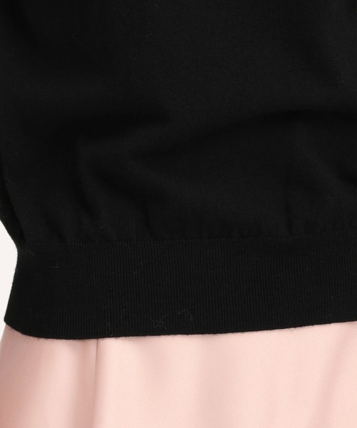 STRAWBERRY-FIELDS（ストロベリーフィールズ）の「プティローザ　ニット（ニット/セーター・レディース・ブラック/チャコールグレー/キナリ・2）」の5枚目の写真