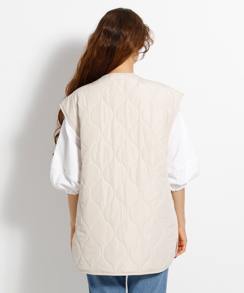 niko and...（ニコアンド）の「洗えるマルチキルティングジャケット（ノーカラージャケット・レディース・カーキ/アイボリー/チャコール・MEDIUM/LARGE）」の21枚目の写真