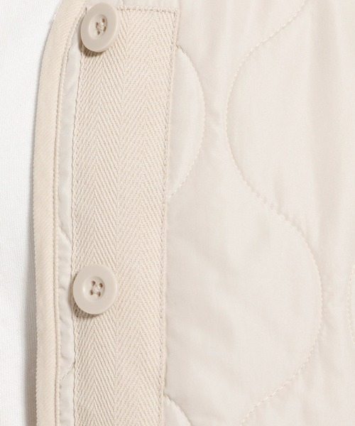 niko and...（ニコアンド）の「洗えるマルチキルティングジャケット（ノーカラージャケット・レディース・カーキ/アイボリー/チャコール・MEDIUM/LARGE）」の12枚目の写真