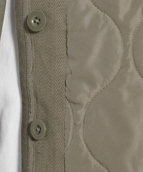 niko and...（ニコアンド）の「洗えるマルチキルティングジャケット（ノーカラージャケット・レディース・カーキ/アイボリー/チャコール・MEDIUM/LARGE）」の18枚目の写真