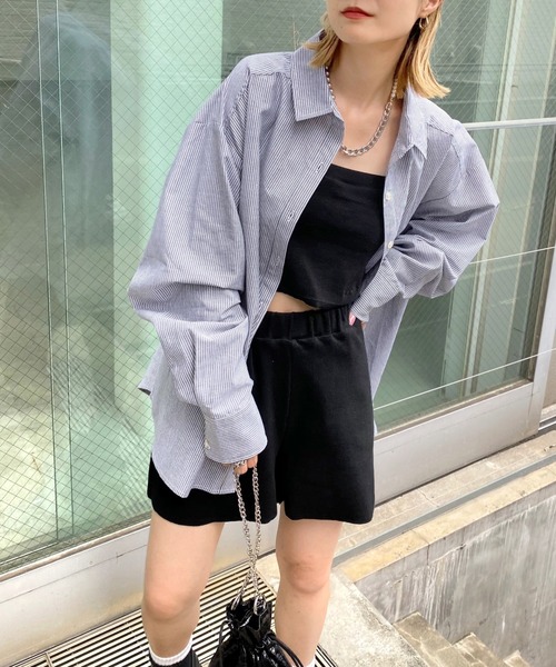 WHO'S WHO gallery（フーズフーギャラリー）の「FPボーイズシャツ（シャツ/ブラウス・レディース・ベージュ/ブルー/グリーン/ブラック・FREE）」の2枚目の写真