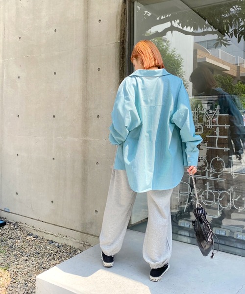 WHO'S WHO gallery（フーズフーギャラリー）の「FPボーイズシャツ（シャツ/ブラウス・レディース・ベージュ/ブルー/グリーン/ブラック・FREE）」の21枚目の写真