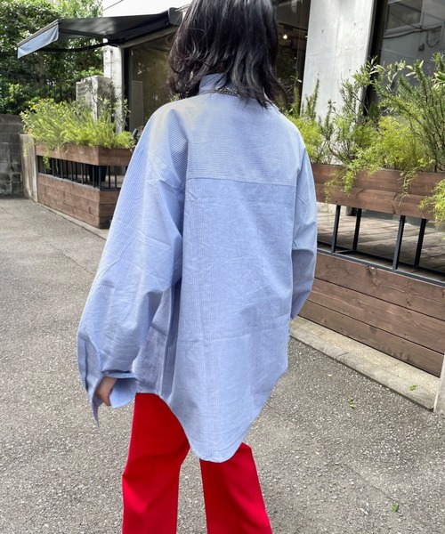 WHO'S WHO gallery（フーズフーギャラリー）の「FPボーイズシャツ（シャツ/ブラウス・レディース・ベージュ/ブルー/グリーン/ブラック・FREE）」の12枚目の写真