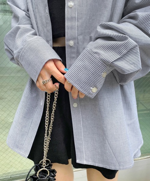 WHO'S WHO gallery（フーズフーギャラリー）の「FPボーイズシャツ（シャツ/ブラウス・レディース・ベージュ/ブルー/グリーン/ブラック・FREE）」の6枚目の写真