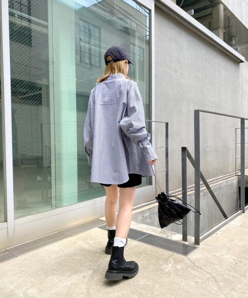 WHO'S WHO gallery（フーズフーギャラリー）の「FPボーイズシャツ（シャツ/ブラウス・レディース・ベージュ/ブルー/グリーン/ブラック・FREE）」の11枚目の写真