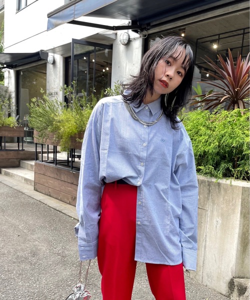 WHO'S WHO gallery（フーズフーギャラリー）の「FPボーイズシャツ（シャツ/ブラウス・レディース・ベージュ/ブルー/グリーン/ブラック・FREE）」の5枚目の写真