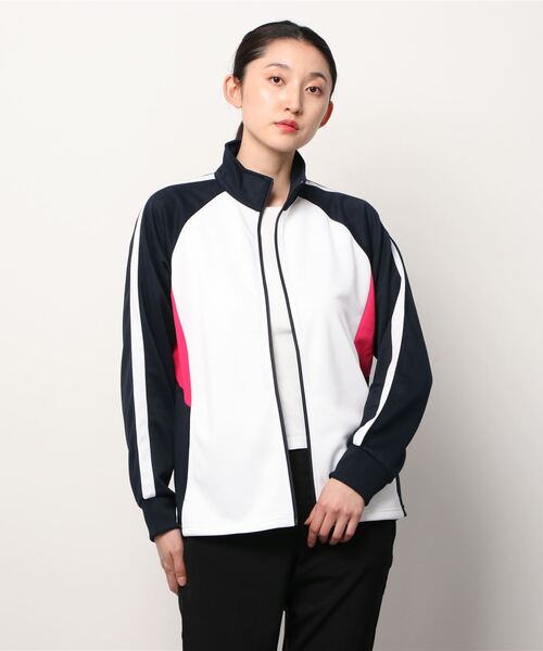 IGNIO（イグニオ）の「イグニオ  LトラックJK（その他アウター・レディース・ホワイト×ネイビー/ネイビー/ブラック×ピンク・L/XL/M/S）」の2枚目の写真