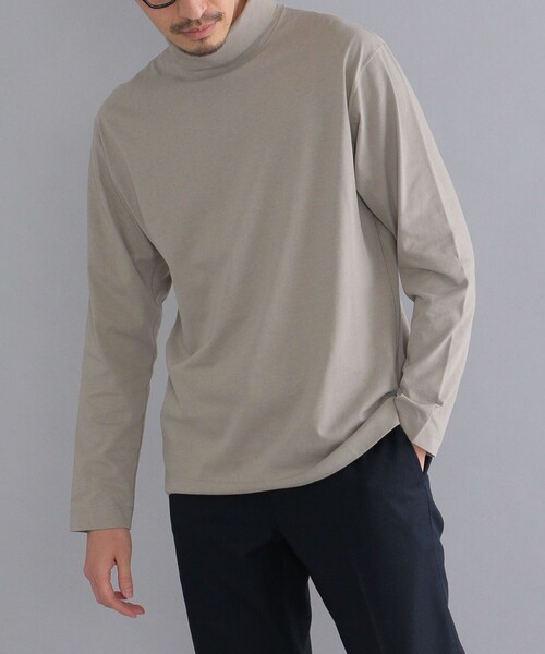 SHIPS(シップス)の「SHIPS: タートルネック ロングスリーブ Tシャツ(Tシャツ/カットソー・メンズ・ブラック/ブラウン/ホワイト/ベージュ・MEDIUM/SMALL/X-LARGE/LARGE)」の4枚目の写真