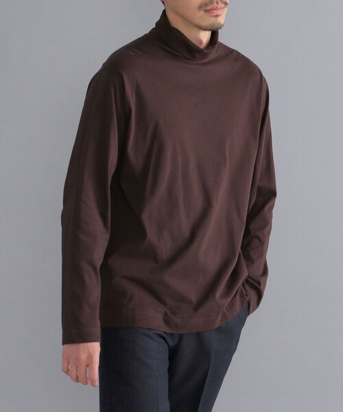 SHIPS(シップス)の「SHIPS: タートルネック ロングスリーブ Tシャツ(Tシャツ/カットソー・メンズ・ブラック/ブラウン/ホワイト/ベージュ・MEDIUM/SMALL/X-LARGE/LARGE)」の1枚目の写真