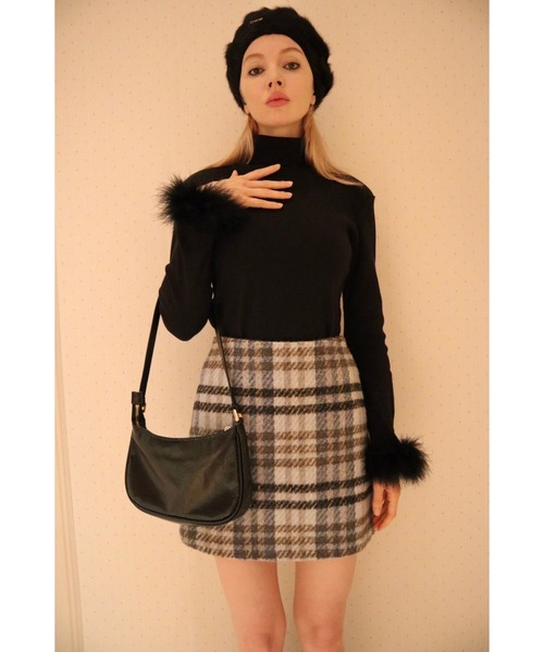 epine(エピヌ)の「tweed check mini skirt(スカート・レディース・ブルー/ピンク・M/S)」の3枚目の写真
