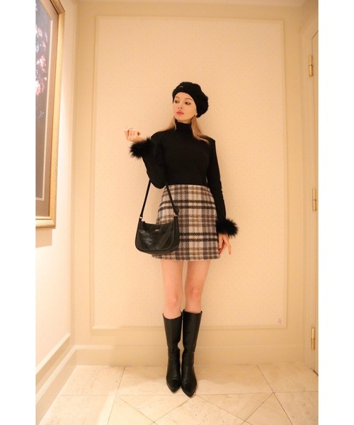 epine(エピヌ)の「tweed check mini skirt(スカート・レディース・ブルー/ピンク・M/S)」の7枚目の写真
