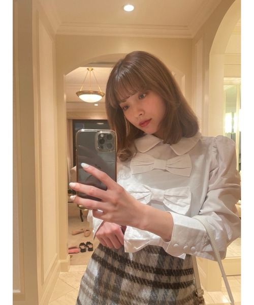 epine(エピヌ)の「tweed check mini skirt(スカート・レディース・ブルー/ピンク・M/S)」の14枚目の写真