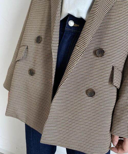 MLI'A（エムリア）の「テーラード／ビッグジャケット(セットアップ対応)（テーラードジャケット・レディース・ブラック/グリーン/モカ/ブラウン系9・M）」の11枚目の写真