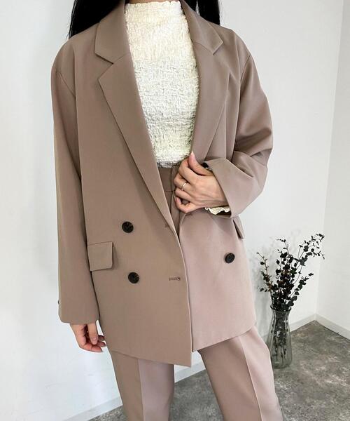 MLI'A（エムリア）の「テーラード／ビッグジャケット(セットアップ対応)（テーラードジャケット・レディース・ブラック/グリーン/モカ/ブラウン系9・M）」の12枚目の写真