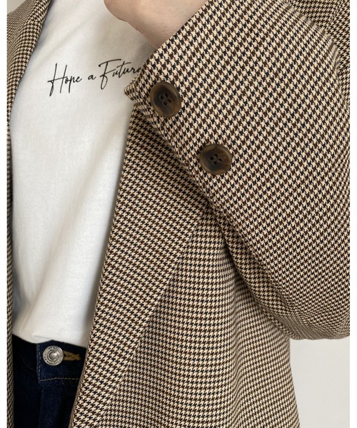 MLI'A（エムリア）の「テーラード／ビッグジャケット(セットアップ対応)（テーラードジャケット・レディース・ブラック/グリーン/モカ/ブラウン系9・M）」の16枚目の写真