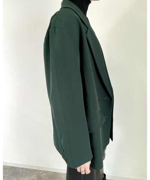 MLI'A（エムリア）の「テーラード／ビッグジャケット(セットアップ対応)（テーラードジャケット・レディース・ブラック/グリーン/モカ/ブラウン系9・M）」の21枚目の写真