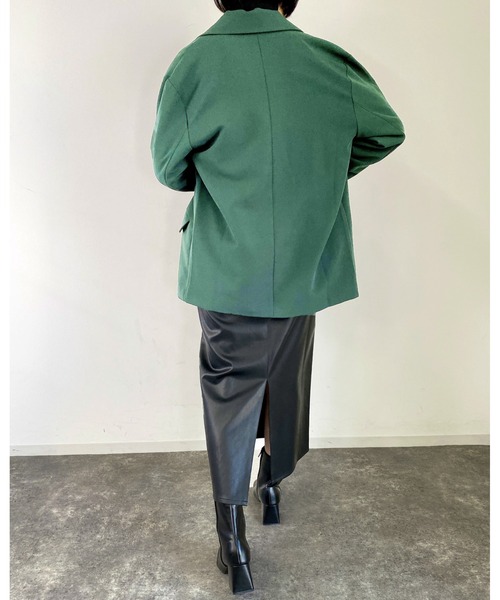 MLI'A（エムリア）の「テーラード／ビッグジャケット(セットアップ対応)（テーラードジャケット・レディース・ブラック/グリーン/モカ/ブラウン系9・M）」の22枚目の写真