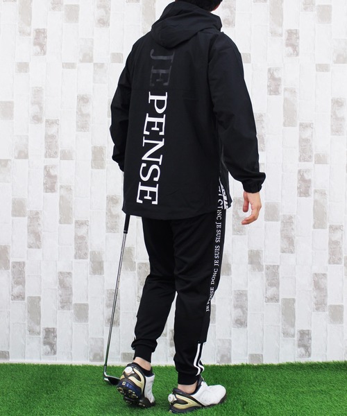 TopIsm（トップイズム）の「ロゴデザインナイロンジャケット＆ジョガーパンツ ゴルフセットアップ ゴルフウェア（ゴルフグッズ・メンズ・ホワイト/ブラック/ホワイト系その他/ブラック系その他・M/L/XL）」の4枚目の写真