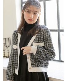 ツイードカーディガン
