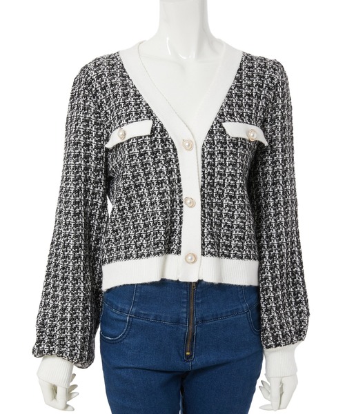 fifth(フィフス)の「ツイードカーディガン(カーディガン/ボレロ・レディース・ブラック・MEDIUM)」の8枚目の写真