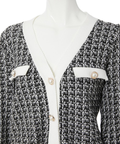 fifth(フィフス)の「ツイードカーディガン(カーディガン/ボレロ・レディース・ブラック・MEDIUM)」の5枚目の写真