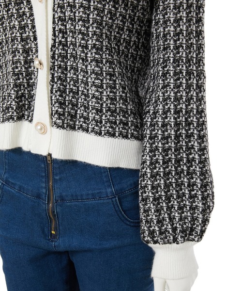 fifth(フィフス)の「ツイードカーディガン(カーディガン/ボレロ・レディース・ブラック・MEDIUM)」の7枚目の写真