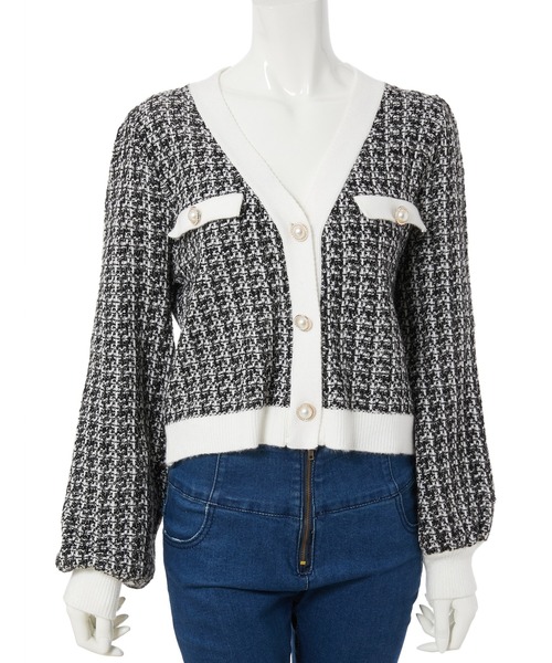 fifth(フィフス)の「ツイードカーディガン(カーディガン/ボレロ・レディース・ブラック・MEDIUM)」の9枚目の写真