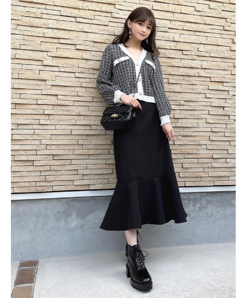 fifth(フィフス)の「ツイードカーディガン(カーディガン/ボレロ・レディース・ブラック・MEDIUM)」の11枚目の写真