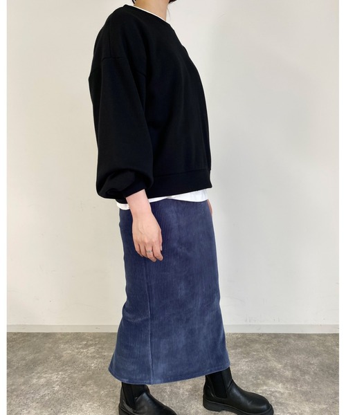 MLI'A（エムリア）の「カットコーデュロイナロースカート（スカート・レディース・ネイビー/グリーン/ブラウン/オレンジ・FREE）」の11枚目の写真