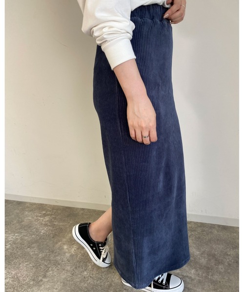 MLI'A（エムリア）の「カットコーデュロイナロースカート（スカート・レディース・ネイビー/グリーン/ブラウン/オレンジ・FREE）」の14枚目の写真