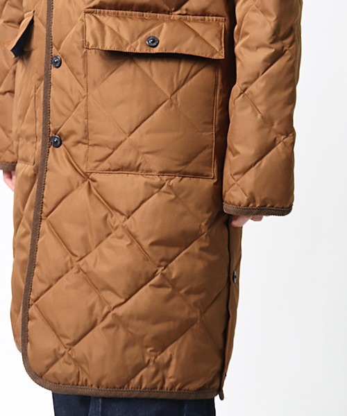 セール】【 TAION / タイオン 】パイピングバイカラーロングダウン  