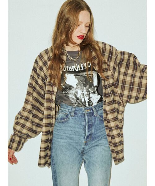 jouetie（ジュエティ）の「パイピングドルマンシャツ（シャツ/ブラウス・レディース・ブラック/レッド/ベージュ・MEDIUM）」の5枚目の写真