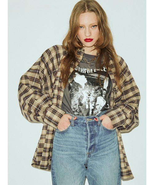 jouetie（ジュエティ）の「パイピングドルマンシャツ（シャツ/ブラウス・レディース・ブラック/レッド/ベージュ・MEDIUM）」の3枚目の写真