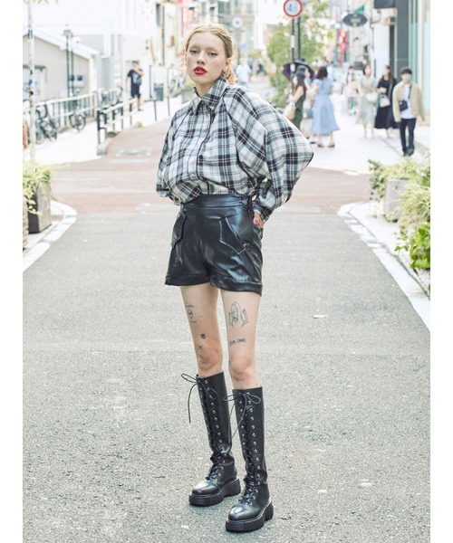 jouetie（ジュエティ）の「パイピングドルマンシャツ（シャツ/ブラウス・レディース・ブラック/レッド/ベージュ・MEDIUM）」の10枚目の写真