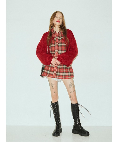 jouetie（ジュエティ）の「パイピングドルマンシャツ（シャツ/ブラウス・レディース・ブラック/レッド/ベージュ・MEDIUM）」の15枚目の写真