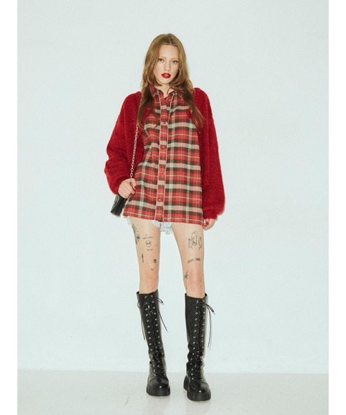 jouetie（ジュエティ）の「パイピングドルマンシャツ（シャツ/ブラウス・レディース・ブラック/レッド/ベージュ・MEDIUM）」の16枚目の写真