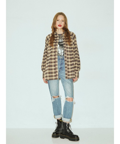 jouetie（ジュエティ）の「パイピングドルマンシャツ（シャツ/ブラウス・レディース・ブラック/レッド/ベージュ・MEDIUM）」の21枚目の写真