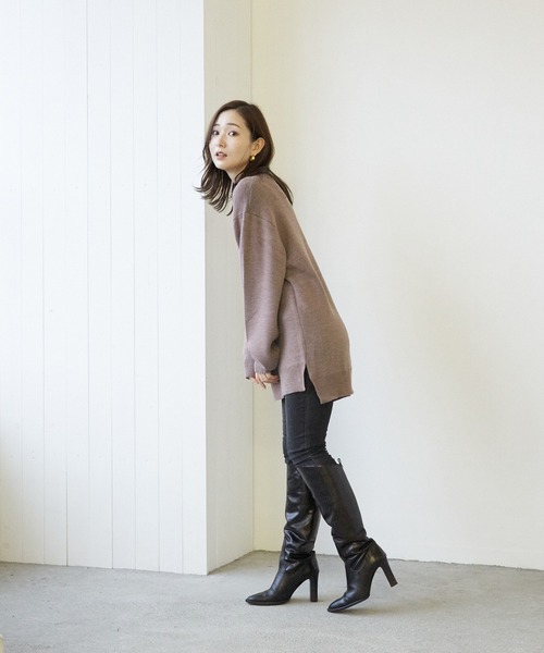 VIBGYOR(ヴィブジョー)の「VIBGYOR Select/A/N Wフェイスクルー/N(BL)(ニット/セーター・レディース・アイボリー/ブラック/グレー/モカ/グレイッシュベージュ・MEDIUM/LARGE)」の20枚目の写真