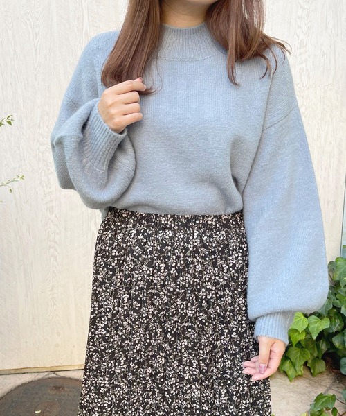 apres jour（アプレジュール）の「モチモチハイネックニット【ZOZOTOWN限定アイテム】（ニット/セーター・レディース・ブルー系その他2/ブルー系その他/ラベンダー/ライトベージュ/ブラック/グリーン系その他/モカ/アイボリー/スモークピンク/グリーン系その他3・フリー/X-LARGE）」の8枚目の写真