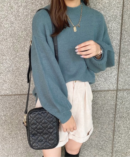 apres jour（アプレジュール）の「モチモチハイネックニット【ZOZOTOWN限定アイテム】（ニット/セーター・レディース・ブルー系その他2/ブルー系その他/ラベンダー/ライトベージュ/ブラック/グリーン系その他/モカ/アイボリー/スモークピンク/グリーン系その他3・フリー/X-LARGE）」の9枚目の写真