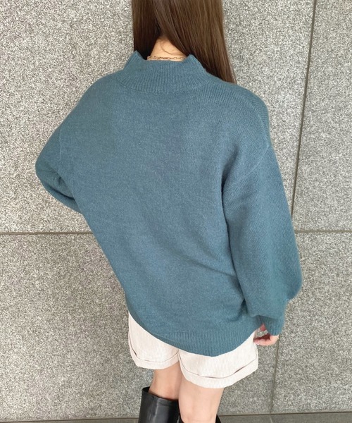 apres jour（アプレジュール）の「モチモチハイネックニット【ZOZOTOWN限定アイテム】（ニット/セーター・レディース・ブルー系その他2/ブルー系その他/ラベンダー/ライトベージュ/ブラック/グリーン系その他/モカ/アイボリー/スモークピンク/グリーン系その他3・フリー/X-LARGE）」の12枚目の写真